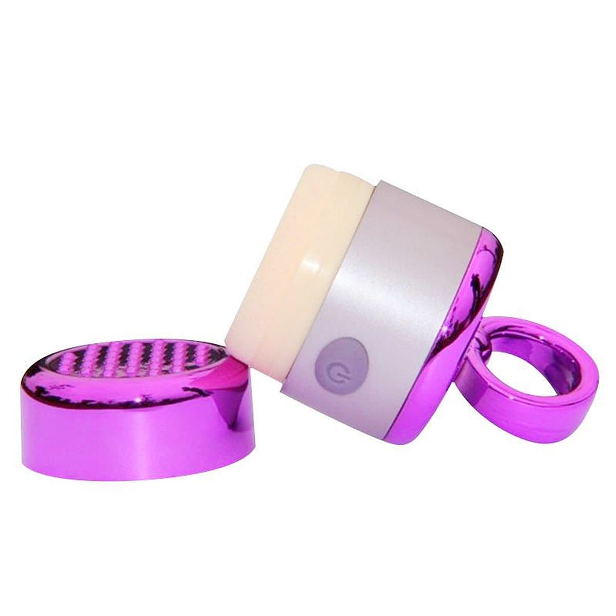 Face 3D Tilting Electric Vibrating Powder Puff Foundation Makeup Applicator Puff,Purple