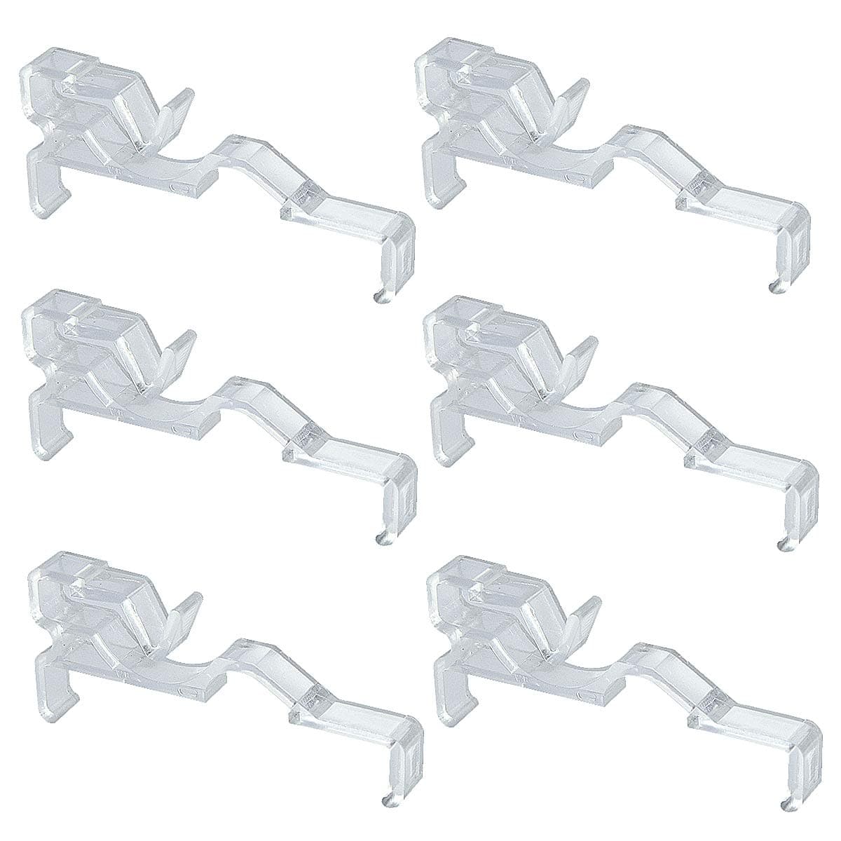 Valance Clips 6pcs 2-1/2'' Window Blinds Hidden Clip Retainer Holder Clear Plastic for Horizontal Blinds Valance with 2.5" in Width