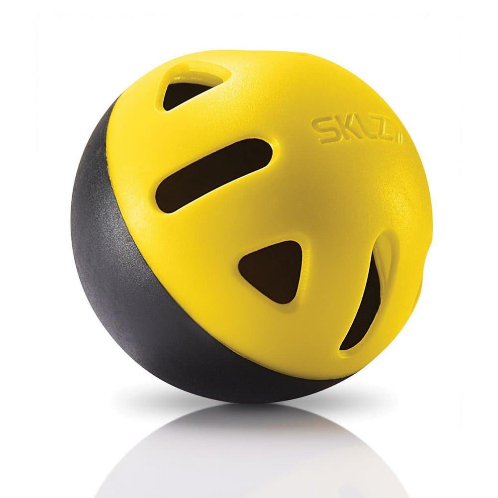 SKLZ Premium Impact Limited-Flight Training Baseballs, Perfect for Adding Power to Swing, Use Indoors Or Outdoors for Practice and Drills, Baseball, Softball, and Mini Balls, Yellow/Black