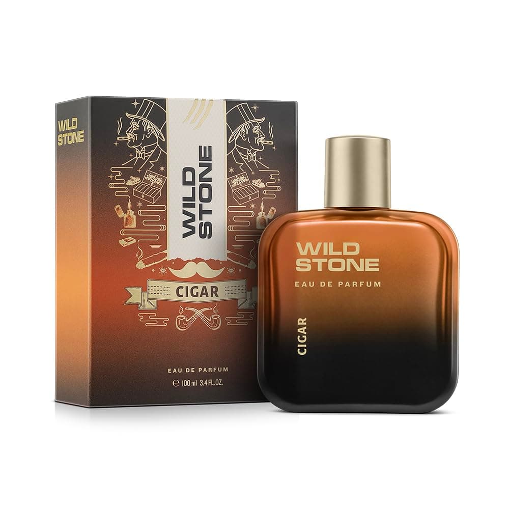Wild Stone Cigar Eau De Parfum for Men, 100ml|Spicy and Woody Long Lasting Perfume for Men| Dailywear Fragrance|Premium EDP