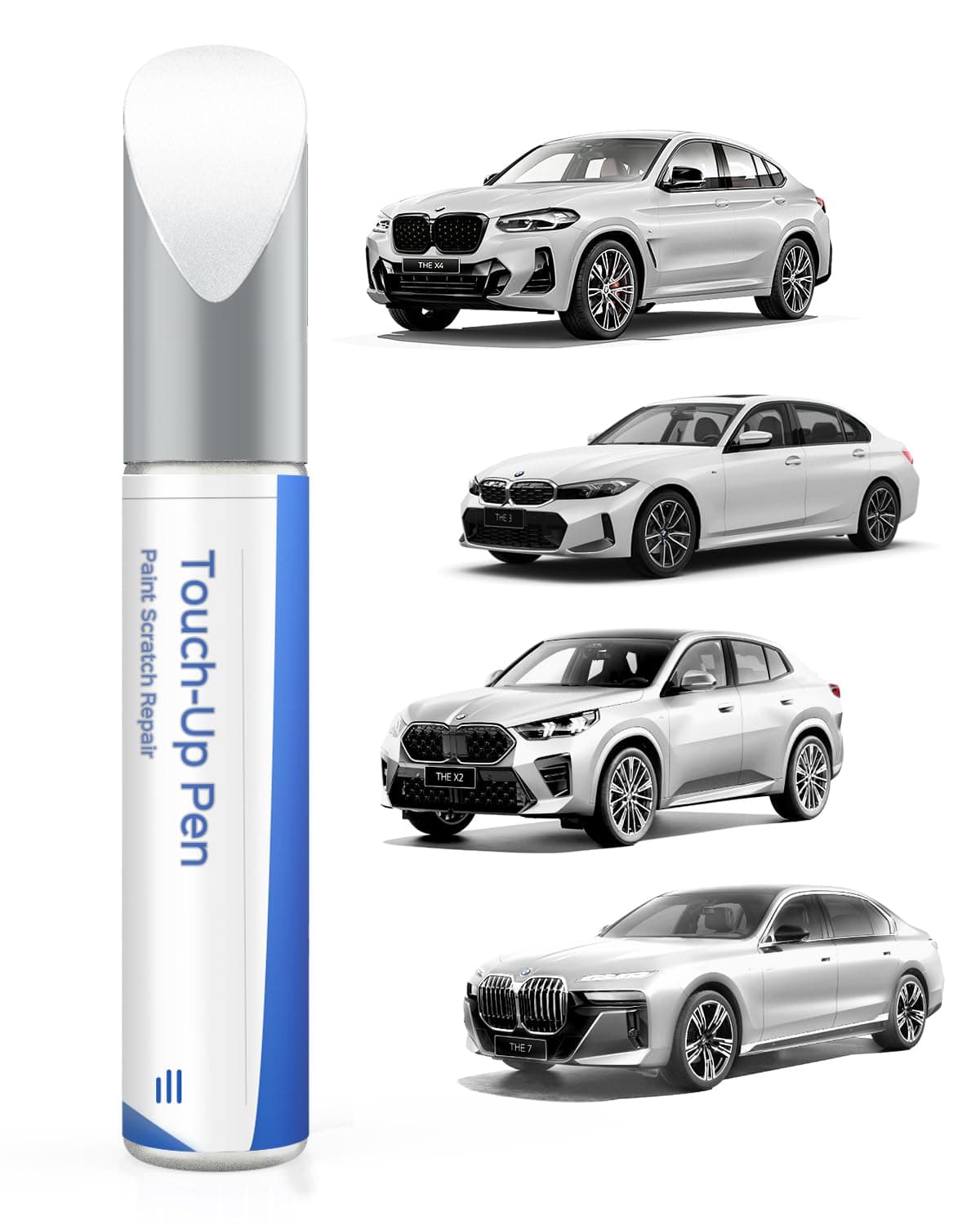 Touch Up Paint for BMW - Exact Match - Scratch & Chip Repair - Mineral White Metallic Tricoat (A96)