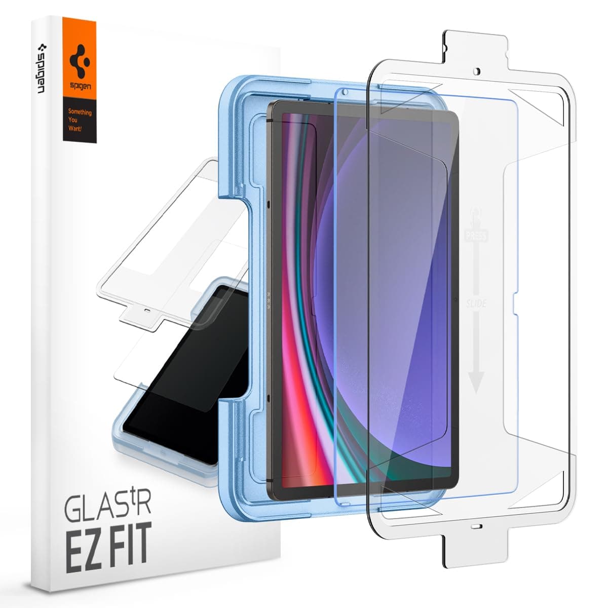 Spigen Glas.tR EZ Fit Screen Protector for Samsung Galaxy Tab S10 Plus, Galaxy Tab S9 Plus (1 Pack)