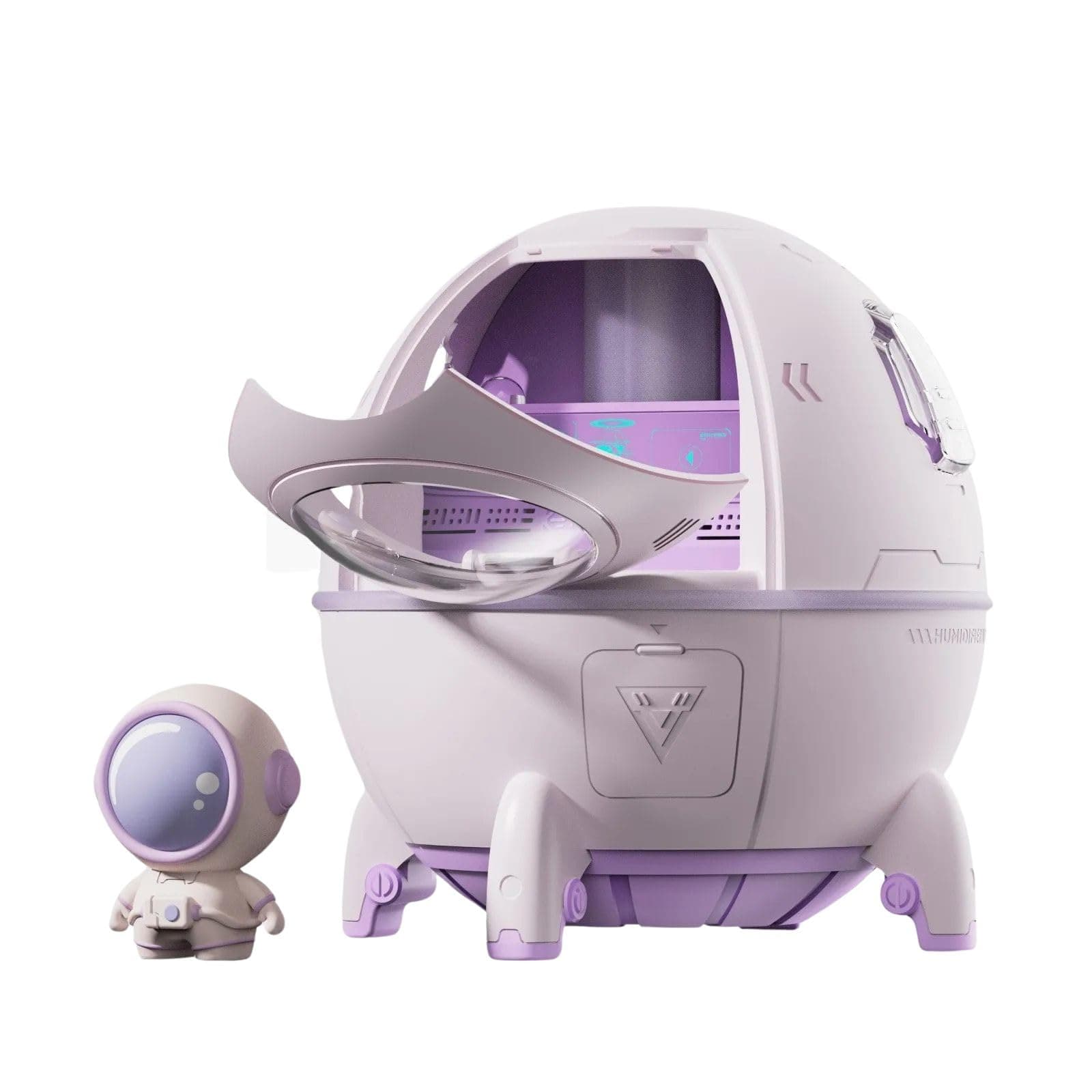 VIOSpaceship Capsule Humidifier Colorful Night Light Small Portable Aromatherapy Diffuser for Kids Baby Room Nursery Bedroom Home Office Car with Spaceman Toy Astronaut Great Gift (Lavender)