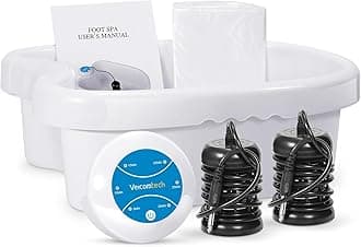 veicomtech Ionic Foot Bath Detox Machine - Detox Foot Spa System for Home, Salon, Spa Club with 2 Arrays and 100 Tub Liners