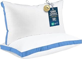 Utopia Bedding Bed Pillows for Sleeping King Size (Blue), Set of 2, Cooling Hotel Quality, Gusseted Pillow for Back, Stomach or Side Sleepers