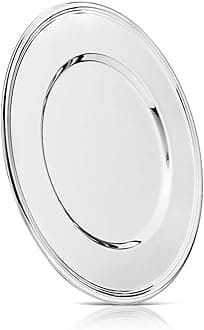 Zilverstad Charger Plate Lines, Silver