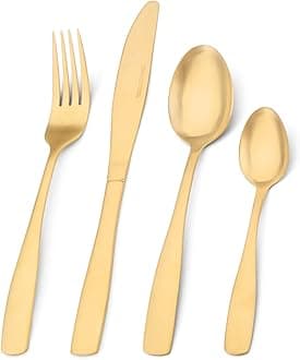 16-piece gold cutlery set