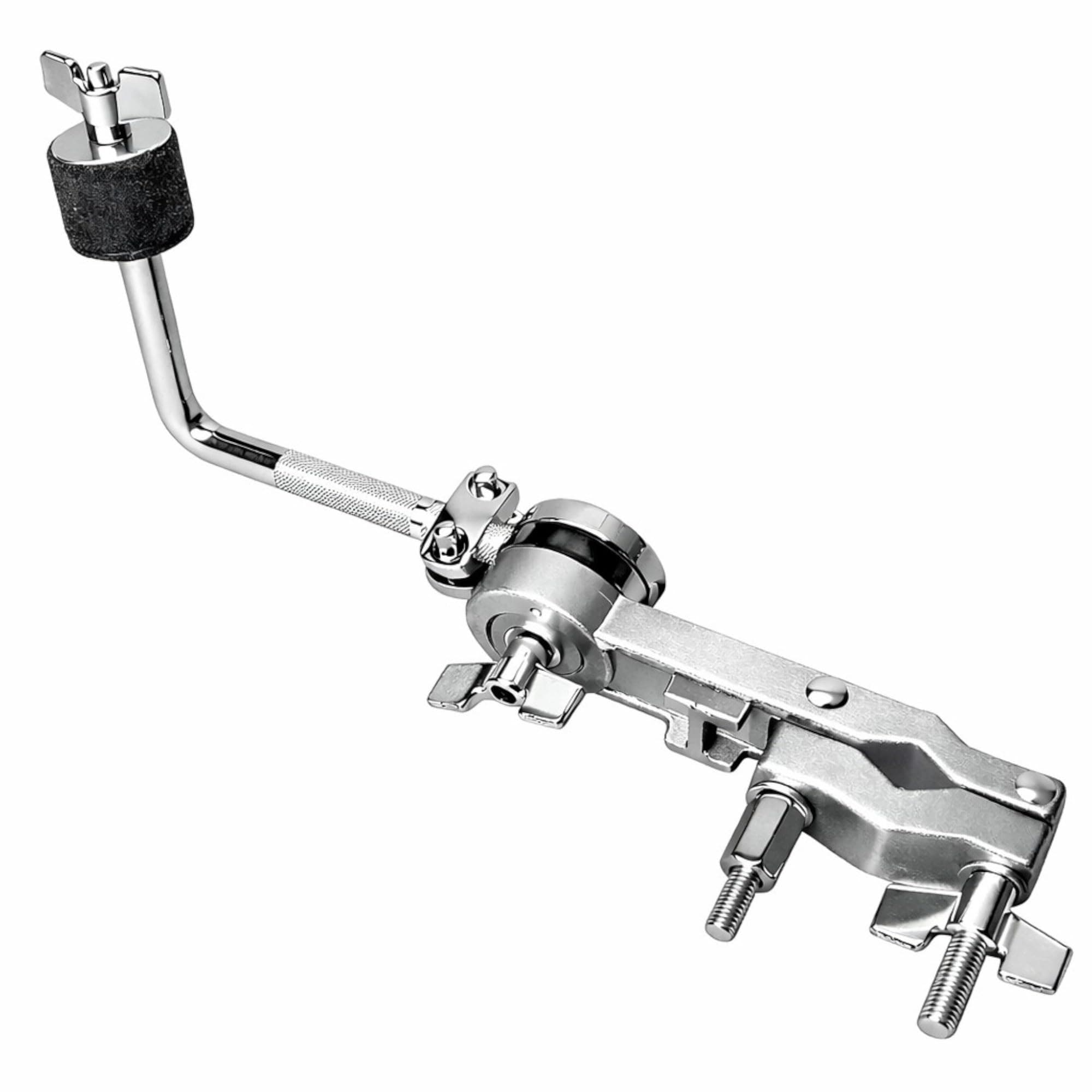 AIAS Splash Cymbal Mount Clamp for Drums – Adjustable Bell Cymbal Holder | Rotating Arm Fits 5/8″–1¼″ Hardware | Drum Percussion Accessory