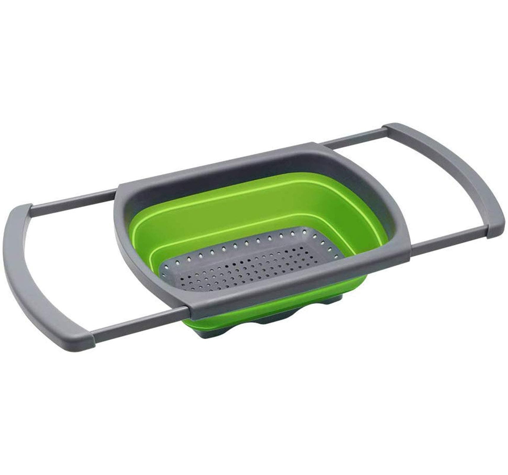 Oban Kitchen Colander collapsible, Colander Strainer Over The Sink Vegetable/Fruit Colanders Strainers With Extendable Handles, Silicon Folding Strainer for Kitchen,6 Quart