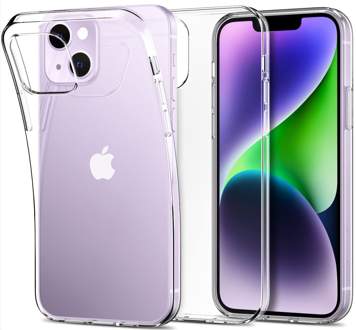 Aeska iPhone 14 Case, iPhone 14 Case Clear, Ultra [Slim Thin] Flexible Clear TPU Scratch Resistant Gel Rubber Soft Silicone Protective Phone Case Cover for iPhone 14 6.1-inch (Clear)