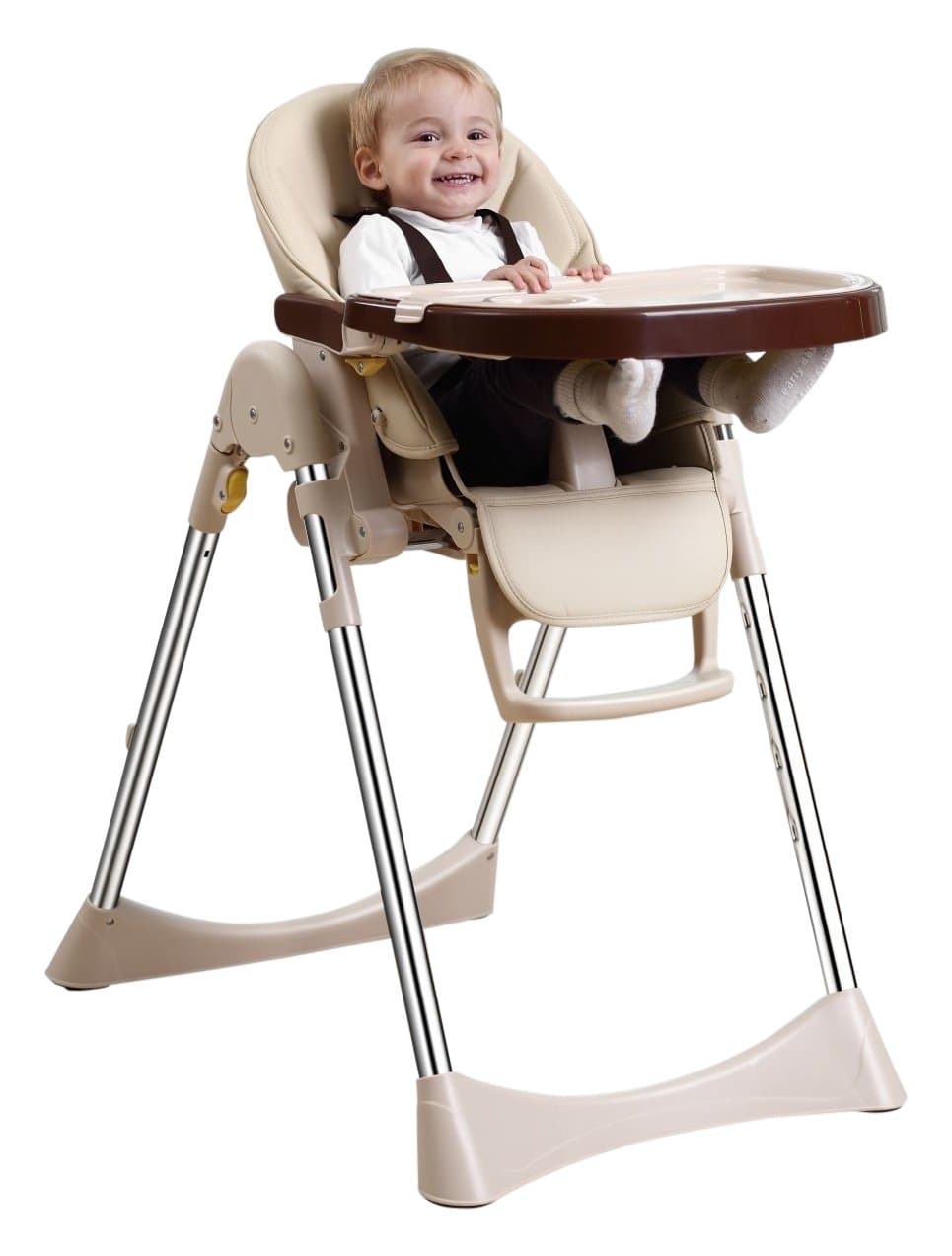 Vélu Soft Leather Foldable Fully Adjustable Baby Highchair
