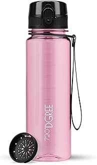720°DGREE Water Bottle “uberBottle“ +Sieve - 350ml, 500ml, 650ml, 1L, 1.5l - BPA-Free Tritan, Leakproof, Reusable Drinking Bottle - Sports Bottle for Gym, Fitness, Kids, Bike, Travel, School, Office