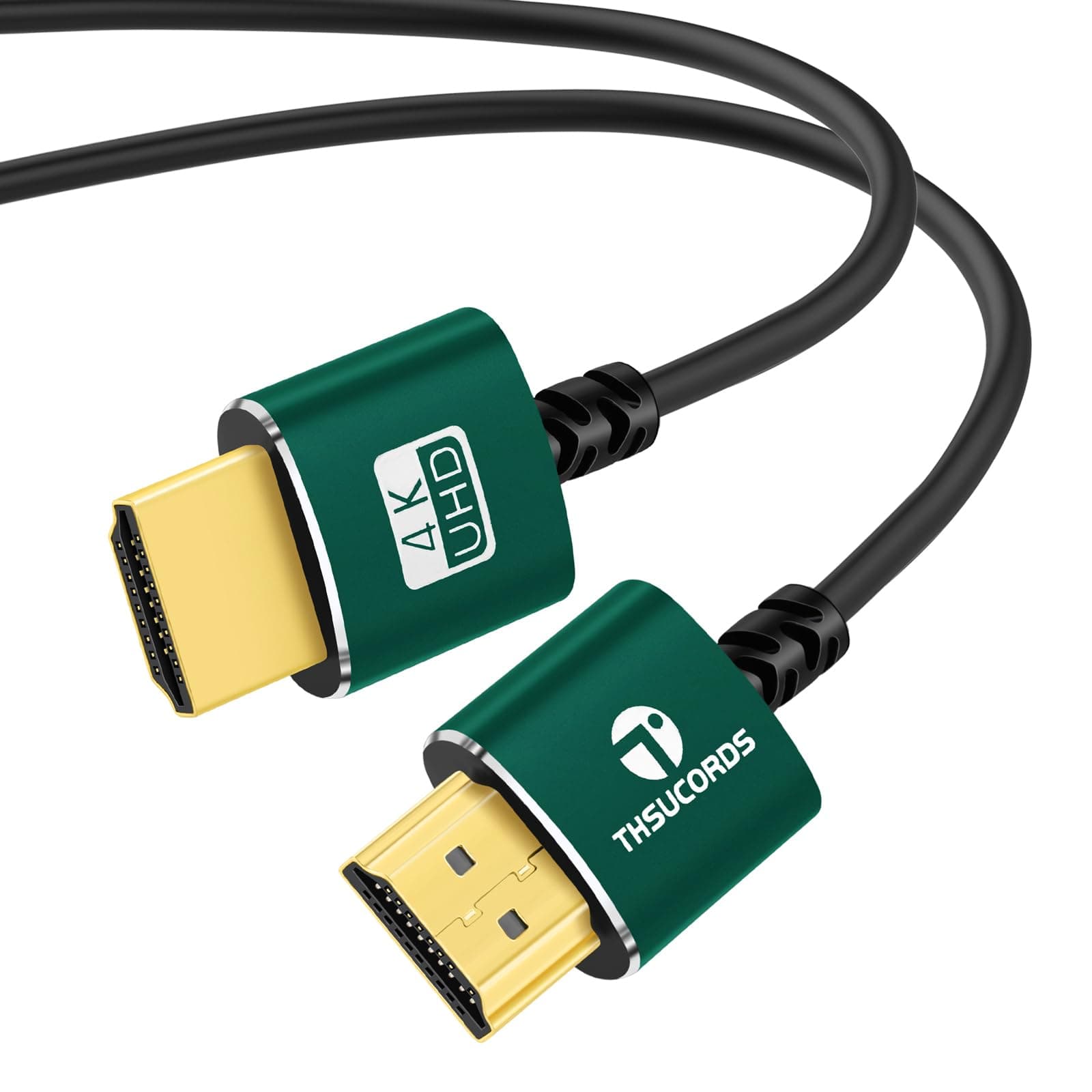 Thsucords Slim HDMI Cable 6.6FT, Ultra Soft & Thin HDMI to HDMI Cord, Extreme Flexible & Skinny HDMI Wire Supports High Speed 4K@60Hz 18gbps 2160p 1080p