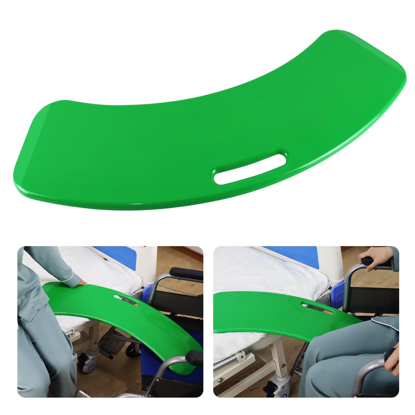 Slide Transfer Board, Patient Slide Assist Device, Move from beds, Chairs, wheelchairs, Cars, etc.Slide Board Holds up to 440lbs（Green）
