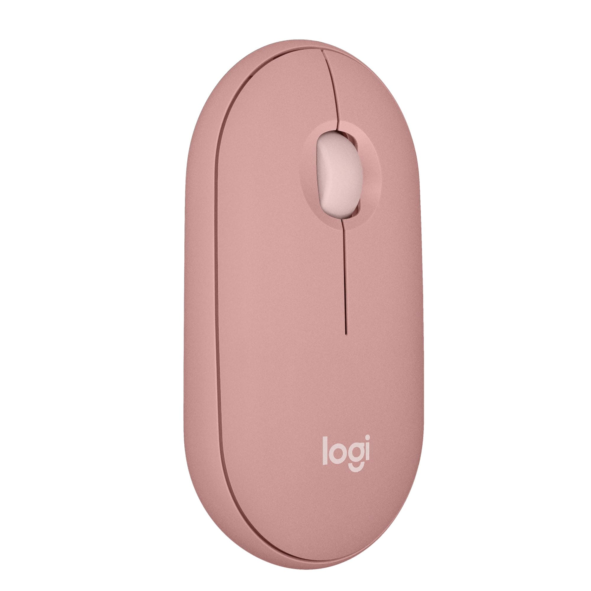 Logitech Pebble Mouse 2 M350s Slim Bluetooth Wireless Mouse, Portable, Lightweight, Customisable Button, Quiet Clicks, Easy-Switch for Windows, macOS, iPadOS, Android, Chrome OS - Rose