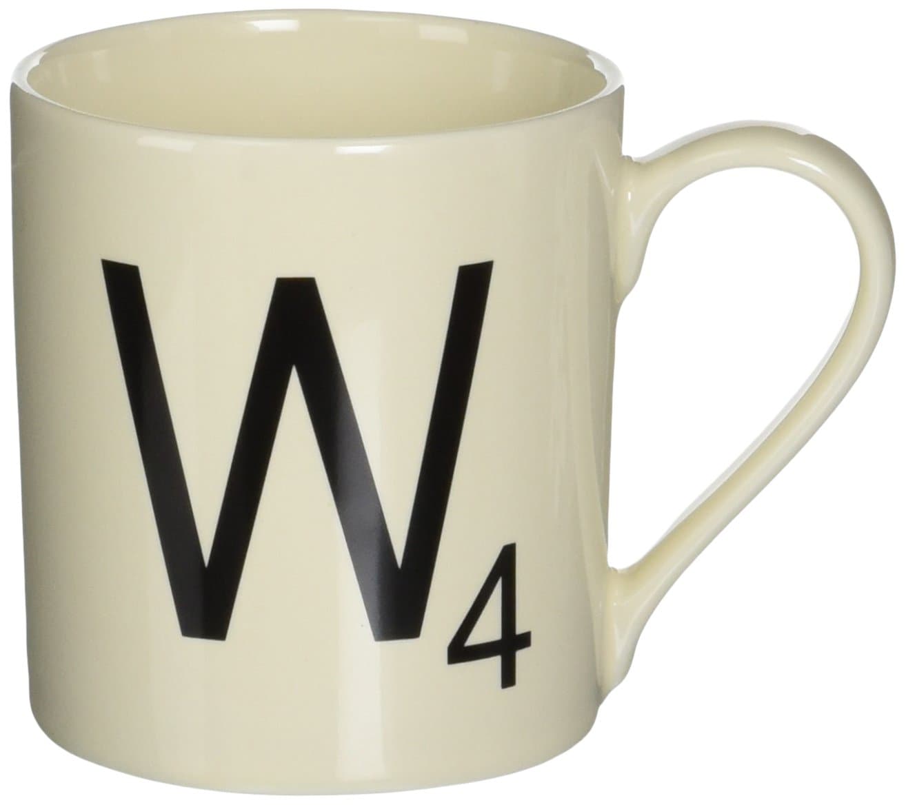 Vintage Ceramic Letter "W" Tile Coffee Mug