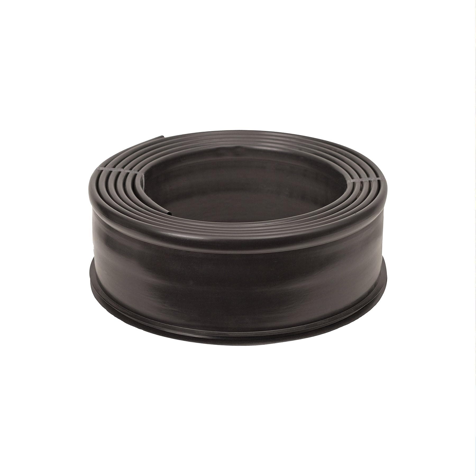 Suncast resin Landscape Edging Roll with Double Ridge Design, Flexible 5x20-Foot Coil for Gardens, Flower Beds, and Pathways, Black, Made in the USA