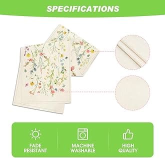 Artoid Mode Wildflowers Bloom Flowers Spring Table Runner, Seasonal Summer Floral Kitchen Dining Table Decoration for Home Party Decor 13x72 Inch