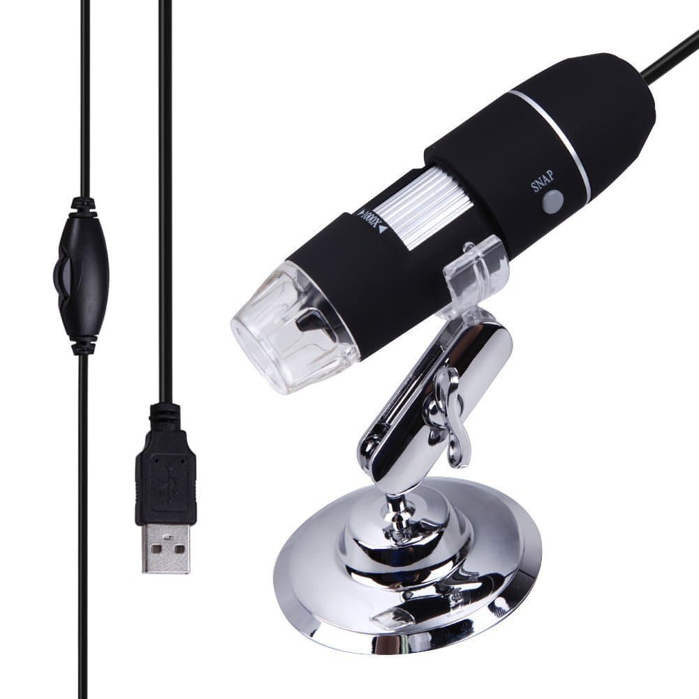 1000x 2MP 8 LED USB Portable Digital Microscope/Dermascope/Endoscope Zoom Camera Magnifier +Stand