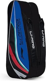 Li-Ning Panther Double Zipper Polyester Badminton Kit Bag | Stash Pocket | Ample Storage | Unisex - Men, Boys, Girls, Women