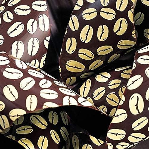 PCB Creation FG3228 Chocolate Transfer Sheet with Coffee Beans in Gold; 17 Sheets