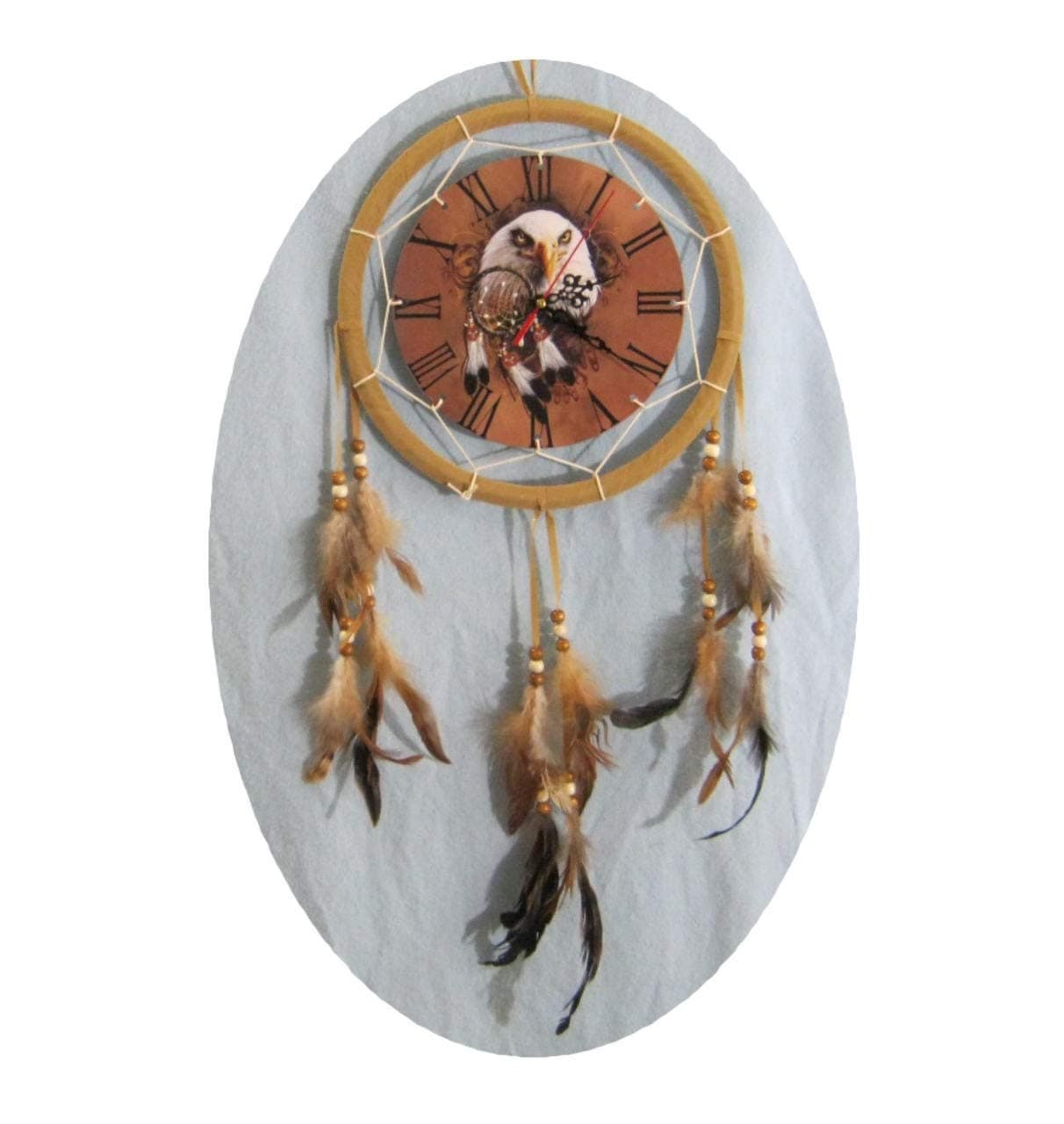 Kinnex 11in Eagle Clock Dream Catcher Reproduction