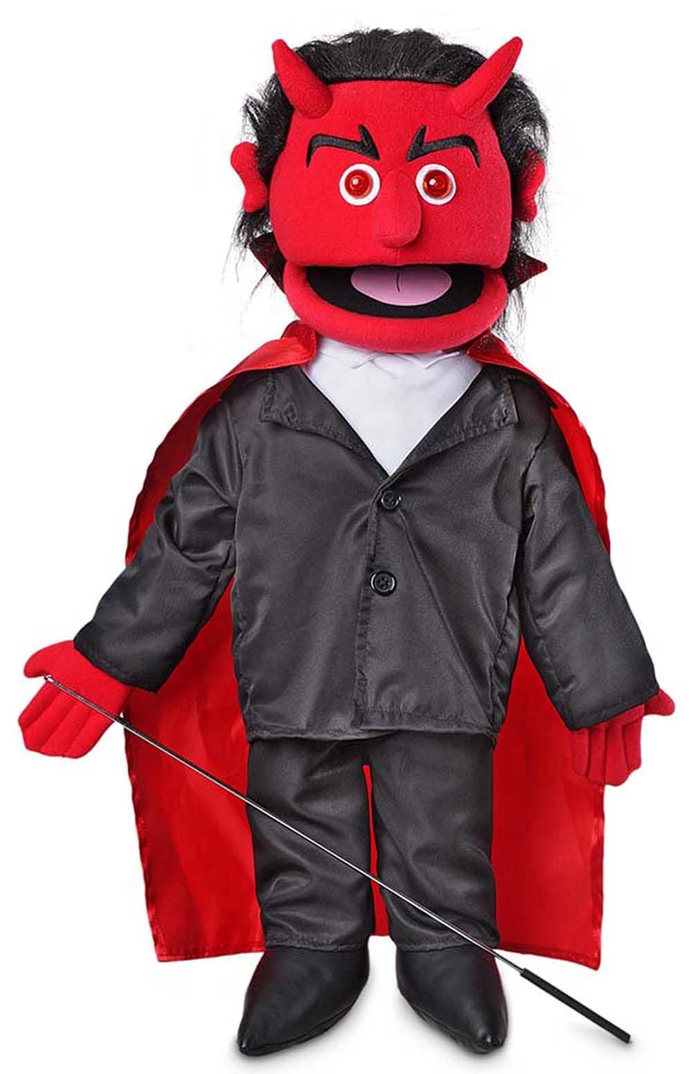 Silly Puppets Ventriloquist Style Devil with Light-Up Eyes, 60cm