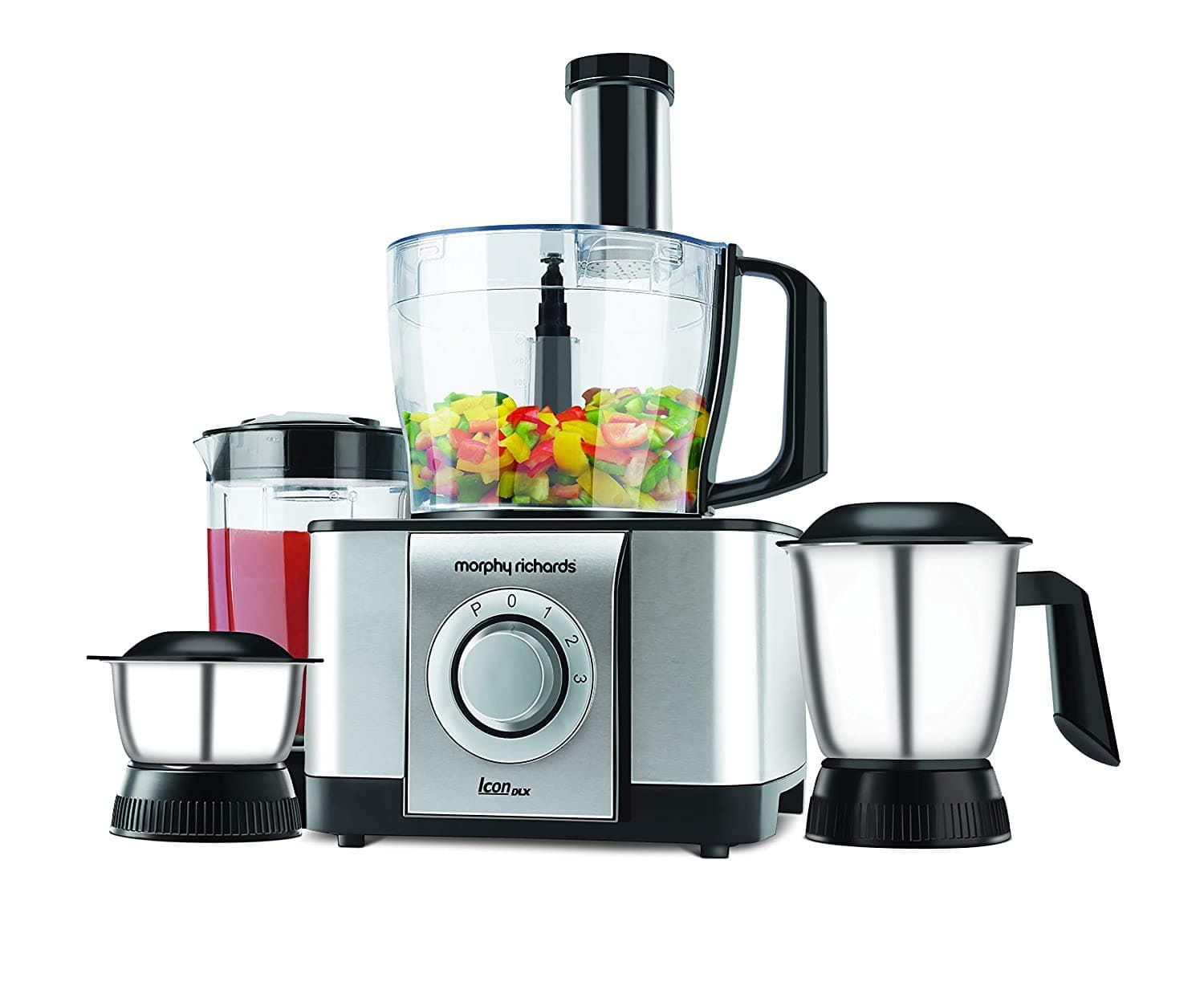 Morphy Richards Icon DLX Food Processor, (Silver, 1000 Watts)