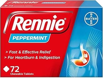 Antacids, Peppermint Flavour, 72 Count (Pack of 1)