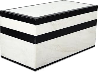 Handicrafts Home Handmade Mono Collection Decorative Jewelry Box Organizer – Keepsakes, Trinkets, and Home Decor – Antique Coffee Table Storage, Memory Box, Farmhouse Style Decor Court, 10x5x5