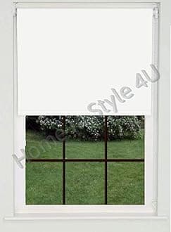 Roller blinds Thermal Blackout Roller blind - Trimmable UV Protection Child Safe Home Office Window Blinds Easy Fit Room Darkening shades White Blind 90cm wide x165cm drop