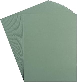 20 Sheets Colored Thick Paper Cardstock Blank for DIY Crafts Cards Making, Invitations, Scrapbook Supplies (Sage Green, 8.5 x 11 inches)