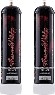 AMAZWHIP 640g Midnight Rose Flavor N2O Cream Charger- High Beauty and Purity Rose Lovers' First Choice N2O Whipped Cream Charger-Spike Rose Stands Out, Eliminates Bad Emotions(640g Rose, 2 cylinders)