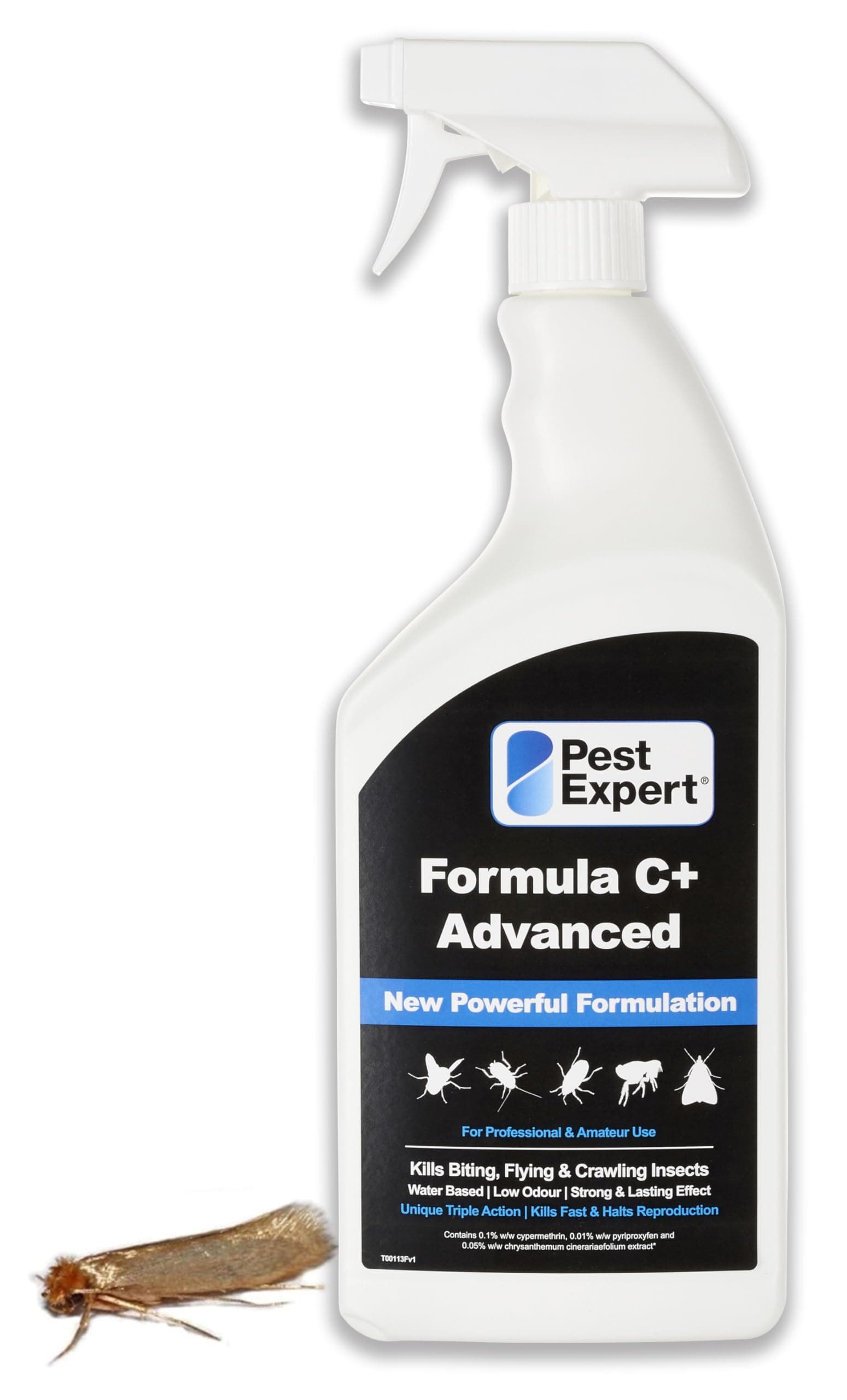Pest Expert Carpet Moth Killer Spray 1ltr - Formula 'C+' Advanced Carpet & Clothes Moth Killer Treatment Professional Strength - Fast Acting Killer for Home & Wardrobes