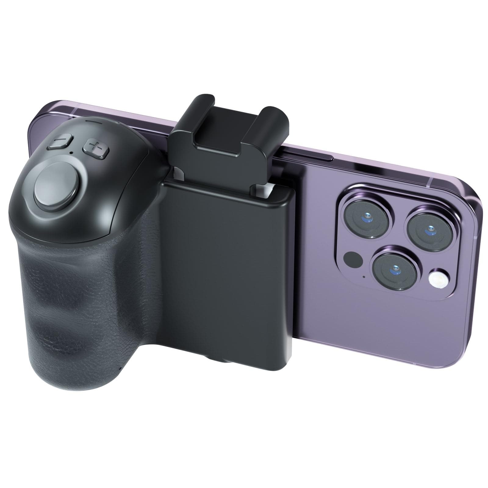 Phone Camera Grip with Zoom Remote, Smartphone Handle Holder with Wireless Shutter, Phone Filming Accessories Selfie VideoVlog Shooting