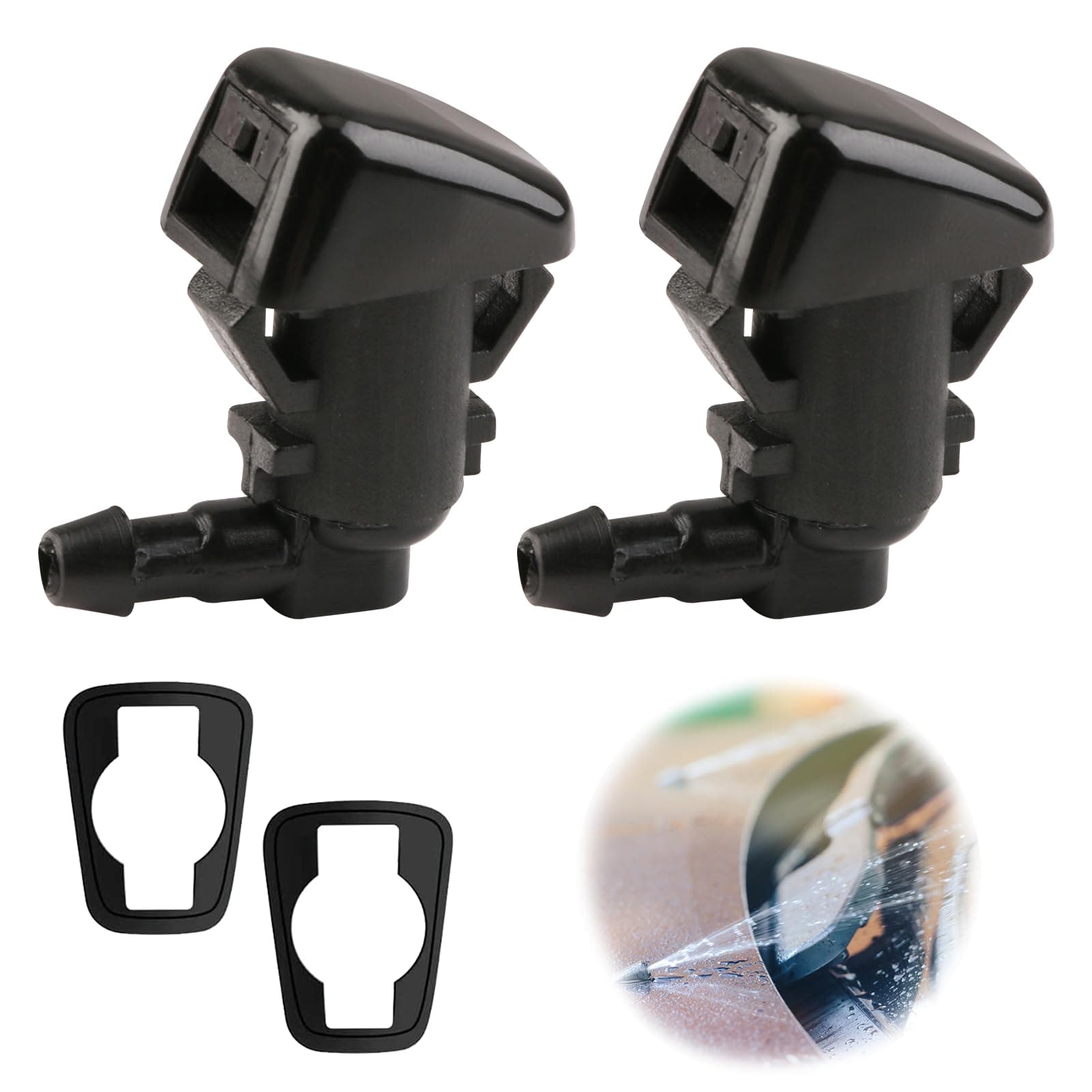 Ford Edge 2011-2015 & Lincoln MKX 2011-2015 Windshield Wiper Nozzle Replacement - 2pcs Sprayer Nozzle Jet Spray Single Hole BT4Z-17603-A