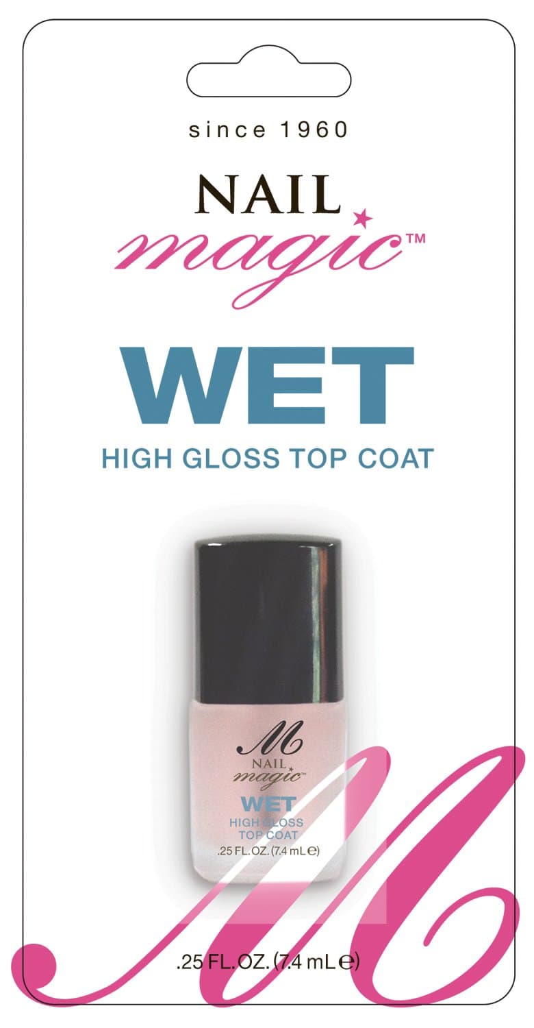 Nail Magic Wet High Gloss Top Coat, 0.25 Fluid Ounce