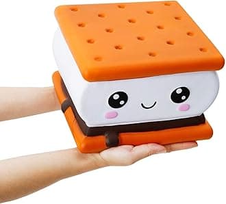 Anboor Jumbo Squishys Toy Smore Food-7.9" Big Squishies Kawaii Toy-Slow Rising Candy Food Scented Squeeze Toy for Kids Adults
