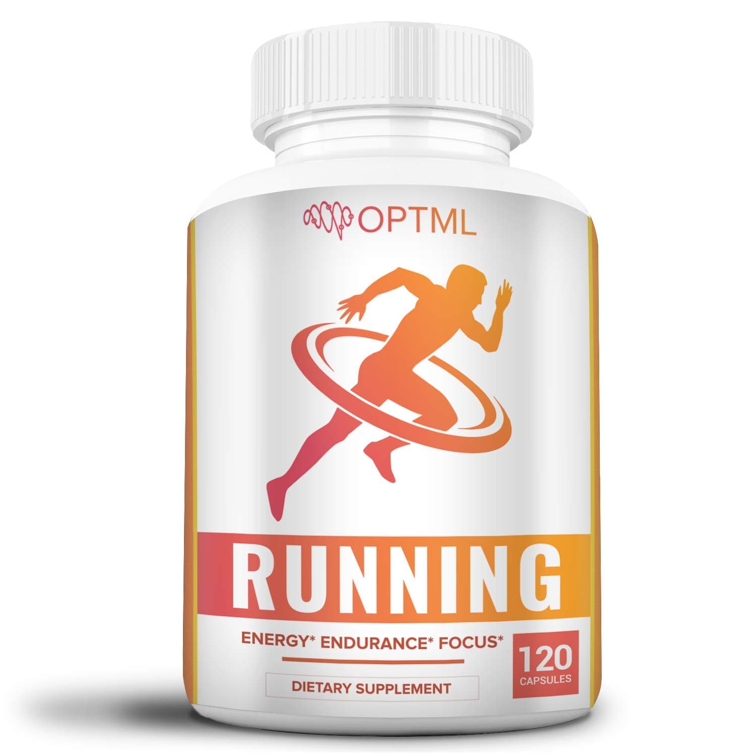OPTML Running Performance Supplement, Boosts Energy, Increased Endurance, Enhanced Focus, Reduced Stress, Run Longer and Faster (120 Capsules)