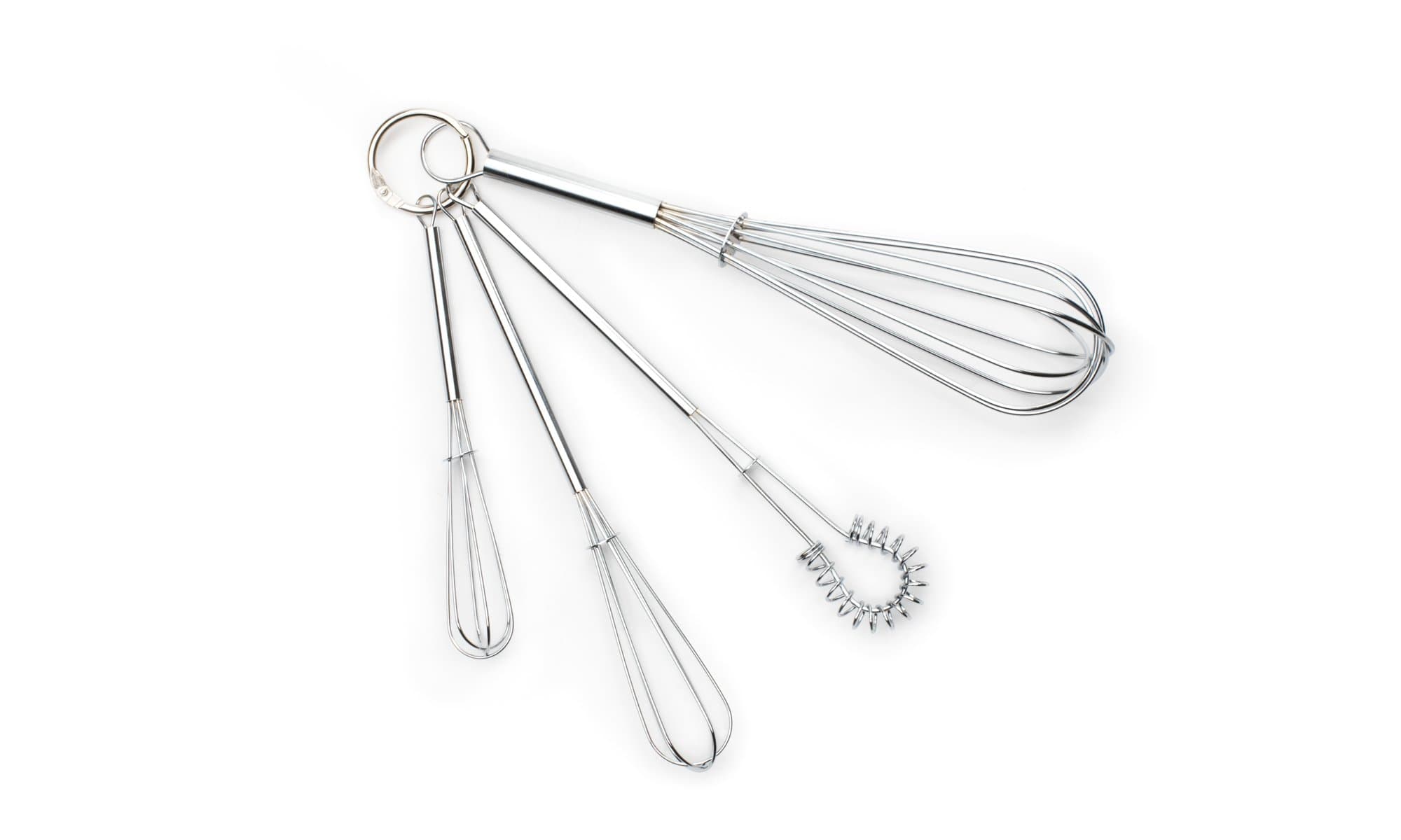Fox Run Mini Whisks, Chrome Plated, Set of 4, Metallic, 8 x 2 x 1.75 inches