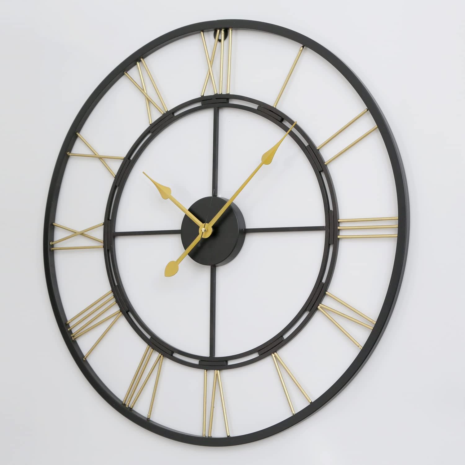LIGHT ANGLE Metal Wall Clock Decor for Living Room (Tikali)