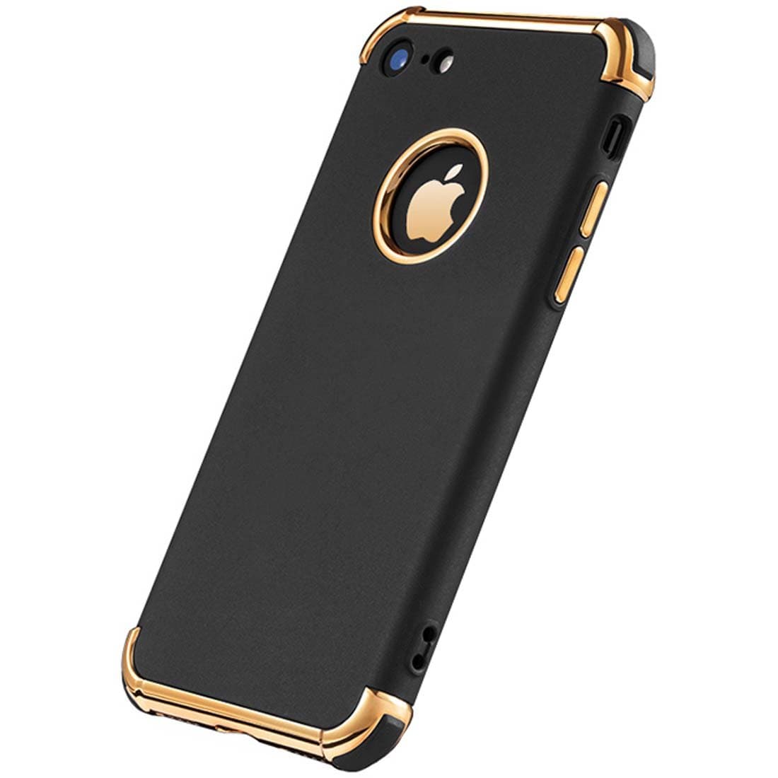 Tverghvadfor iPhone 6 Plus Case, Ultra Slim Flexible iPhone 6s Plus Matte Case, Electroplated Shockproof Luxury Cover Case for iPhone 6 Plus (Black)
