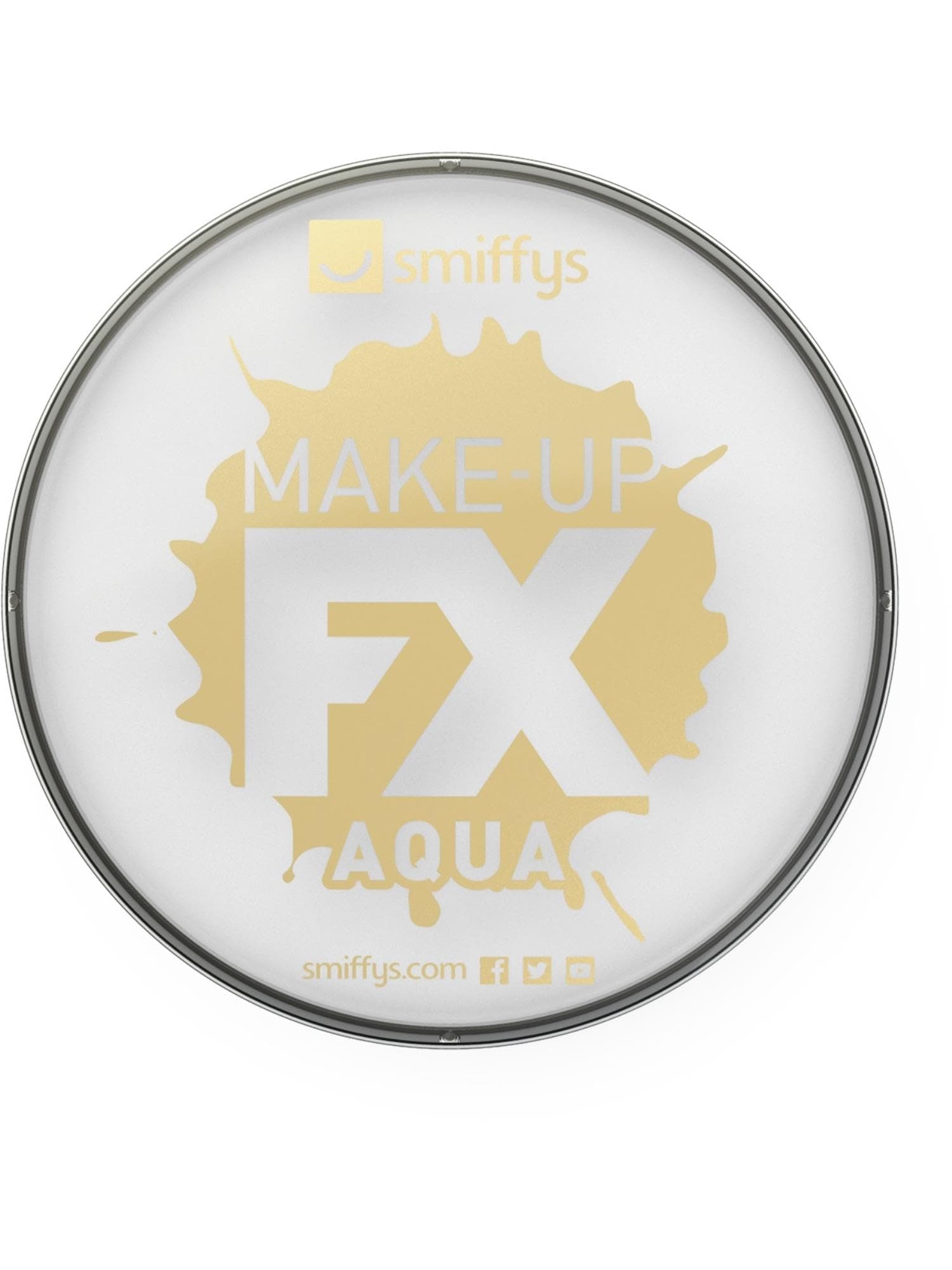 Smiffys Make-Up FX Aqua Face and Body Paint Water Based, 16 g - White
