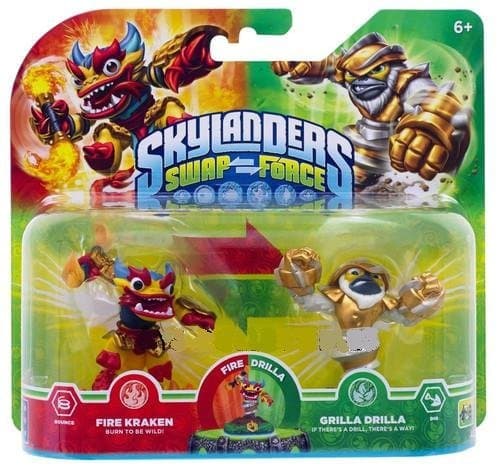 Skylanders Swap Force Exclusive Double Pack - Grilla Drilla & Fire Kraken UK Stock [XBox One, PS4, Wii, Wii U, PS3, XBox 360 & Nintendo 3DS]