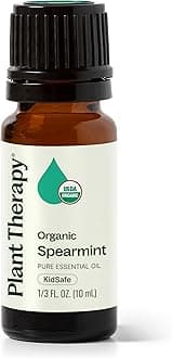 Plant Therapy USDA Certified Organic Spearmint Essential Oil 10 mL (1/3 oz) 100% Pure, Undiluted, Digestive Health, Fresh Scent