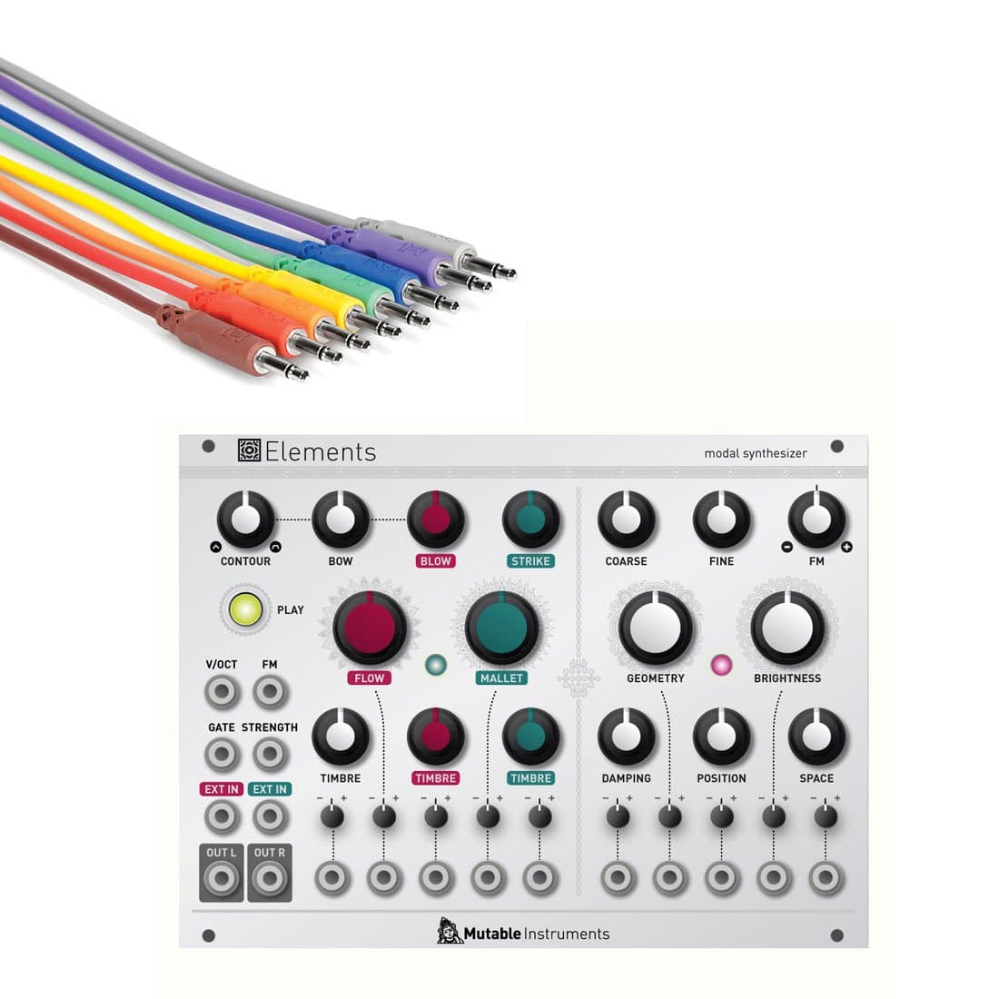 Mutable Instruments Elements Modal Synthesizer with Cables