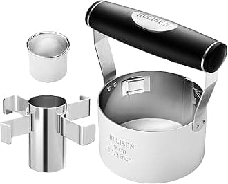 - HULISEN Donut Cutter with Removable Center, 3.5" Stainless Steel Doughnut Cutter with Soft Grip Handle, Donut Cookie Cutters for Baking