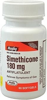 Rugby SIMETHICONE SGL Cap 180MG SIMETHICONE-180 MG Orange 60 SOFTGELS UPC 305363604088