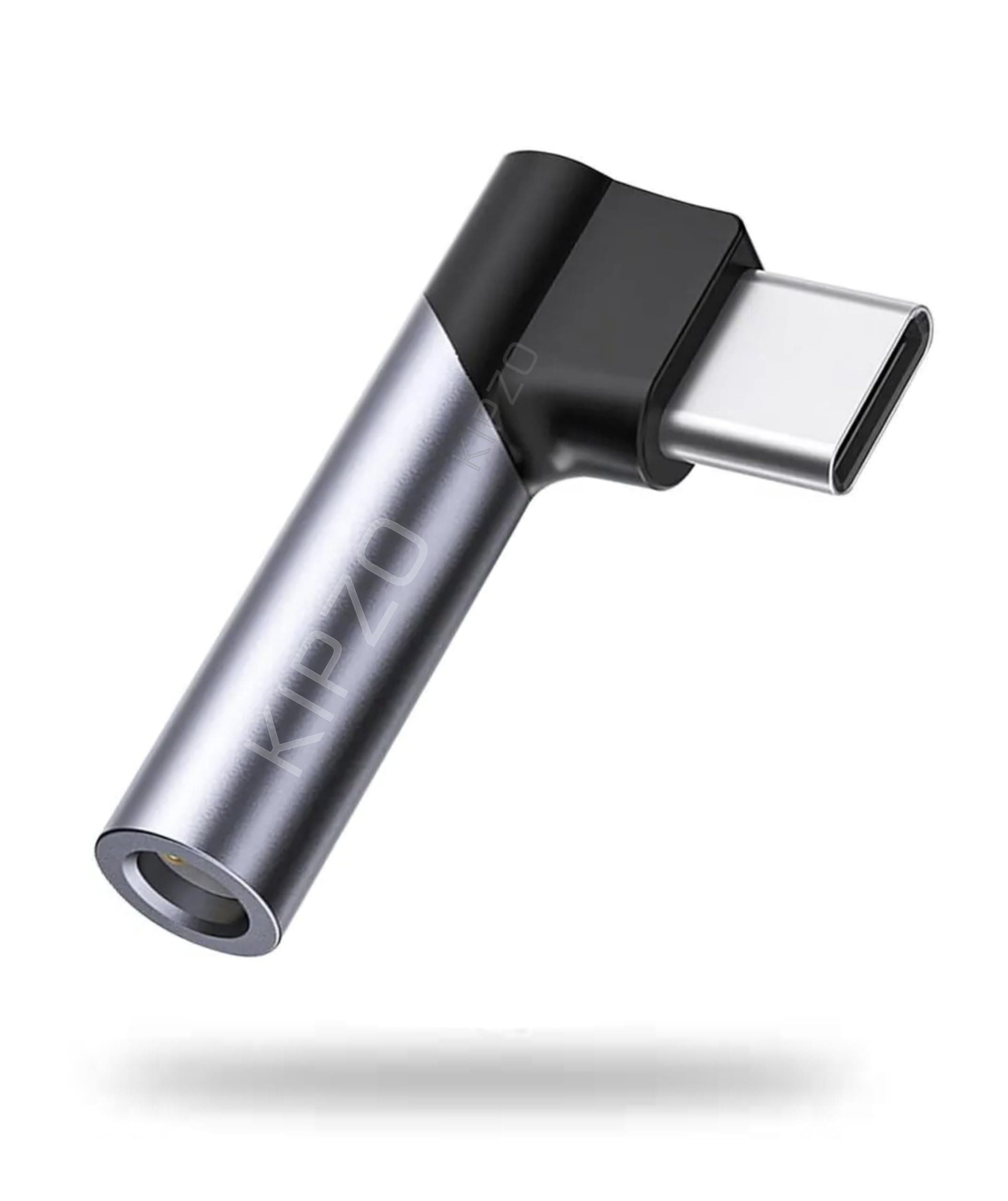 Grey Type c to 3.5mm Audio Connector Grey l Shape 90 Degree Right Angle for Gaming Listening to Music Calls for Android Audio Jack Converter Samsung Galaxy oneplus 9 with dac