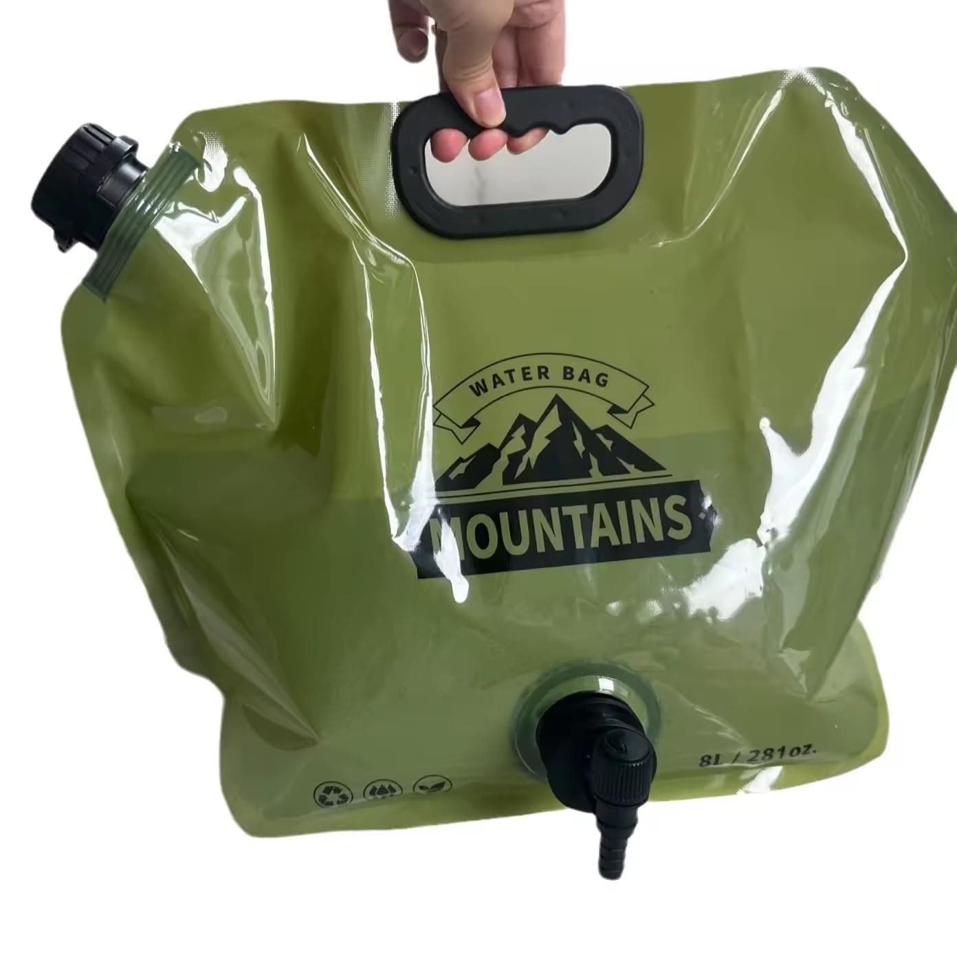 Camping Water Saving Container Bag 8L Drinking Water Portable and Convenient Collapsible with Faucet Water Tank Mountain Container Bag for Outdoor Adventures and Emergencies [ 31x41x1 CM ]